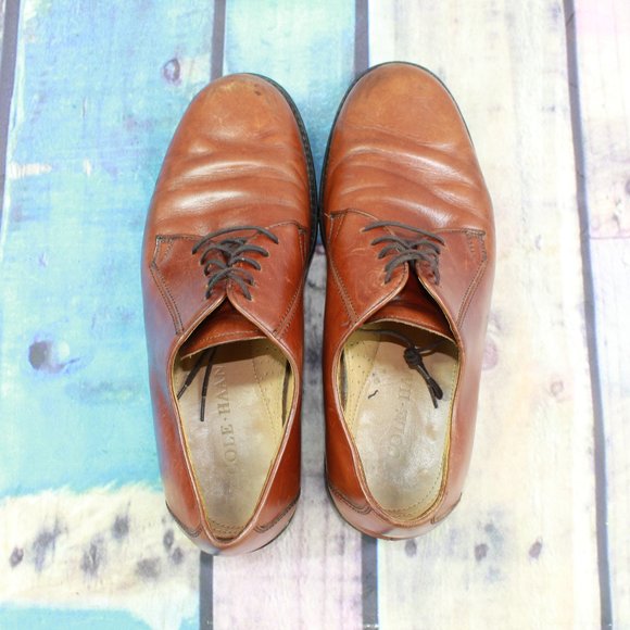Cole Haan Brown Leather Dress Plain Toe Oxford Shoes Size 10.5 M - Picture 6 of 9